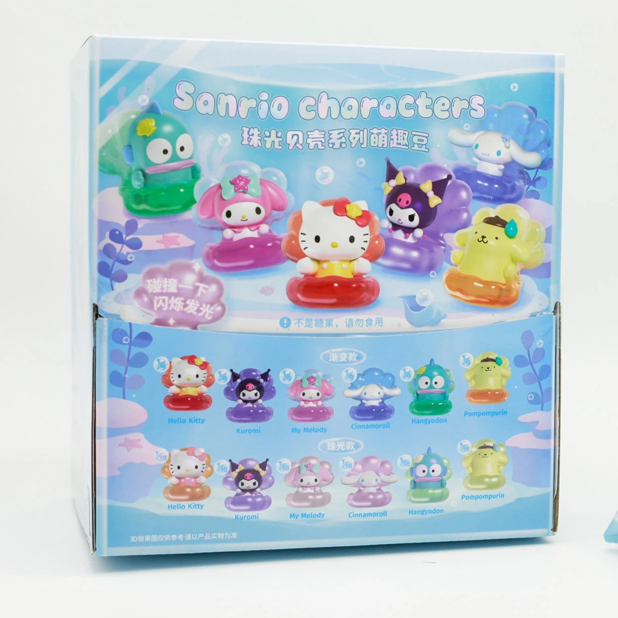 

Коллекционные мини-фигурки персонажей Sanrio в закрытой упаковке: Hello Kitty, Kuromi, Cinnamoroll, кукла в перламутровой оболочке со светодиодной подсветкой, подарок для детей