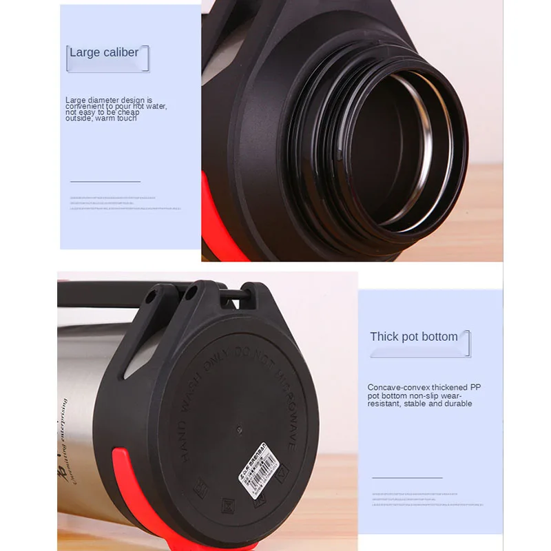 Boccette di grande capacità bottiglia d\'acqua bottiglia termica in acciaio inossidabile acqua sottovuoto bottiglia da viaggio all\'aperto tazza che