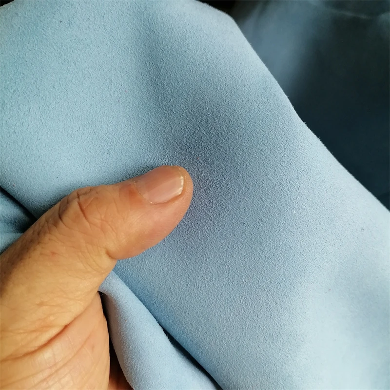 0.7/1mm Light Blue Frosted Skin. First Layer Leather. Real Leather Fabric. Handmade DIY For Inside. Shoes. The Whole Sheepskin.