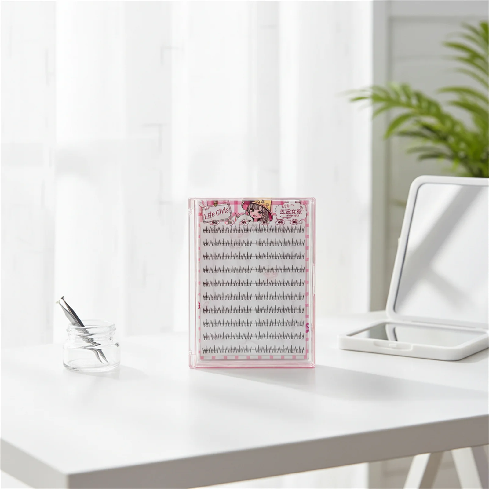 つけまつげの下に自然に装着するエクステンション、接着剤不要、3-5mmの混合長さ、個別の下まつげ、DIYサロン、毎日のメイクアップ