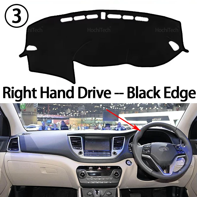 For Hyundai Tucson 2015 2016 2017 2018 Dash Mat Sun Shade Anti-UV Carpets Car Accessories Car Dashboard Cover - view 4