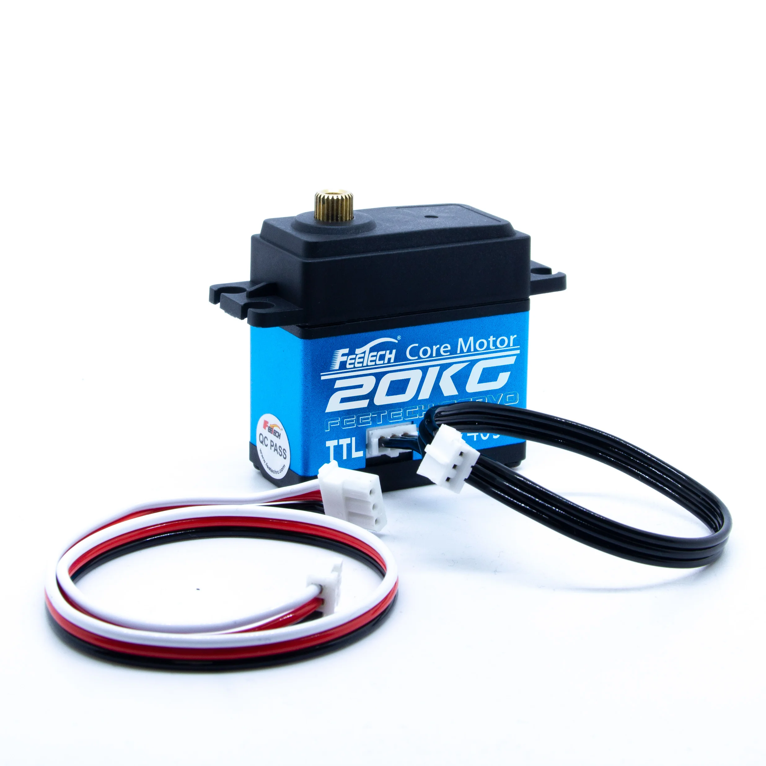 Servo bus seriale STS20 3 connettori Coppia 20 kg Servomotore con doppio cuscinetto a sfere dotato di sistema di debug Robot fai da te Creazione di bus Servo