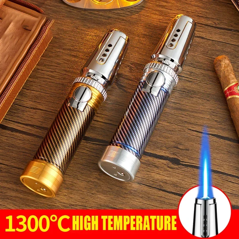 Multifunctional 1300℃ Spray Gun Turbo Torch Metal Gas Lighter Kitchen Cooking Smoking Accessories Windproof BBQ Cigar Lighters