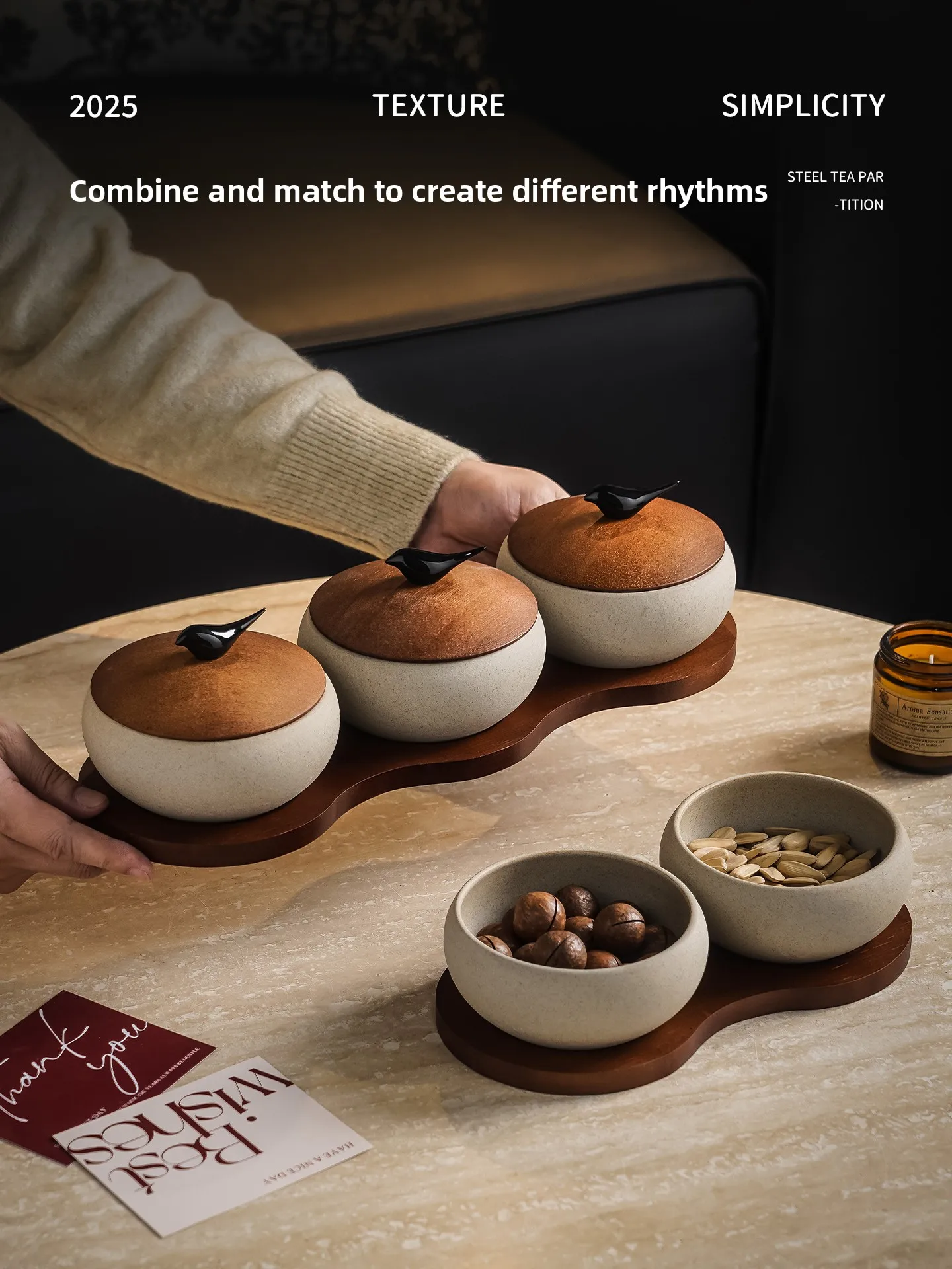 

Ретро-поднос для фруктов в китайском стиле с разделителями для гостиной, декоративная тарелка для закусок на чайный столик, подставка для демонстрации, керамический материал