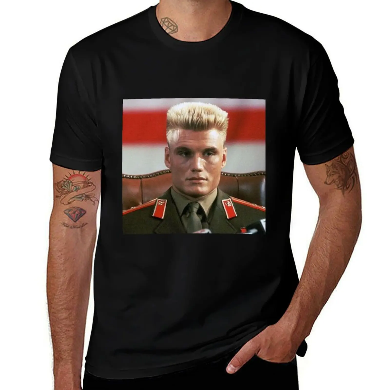 dolph lundgren T-Shirt Outdoor Work Short Sleeve Top T-Shirt