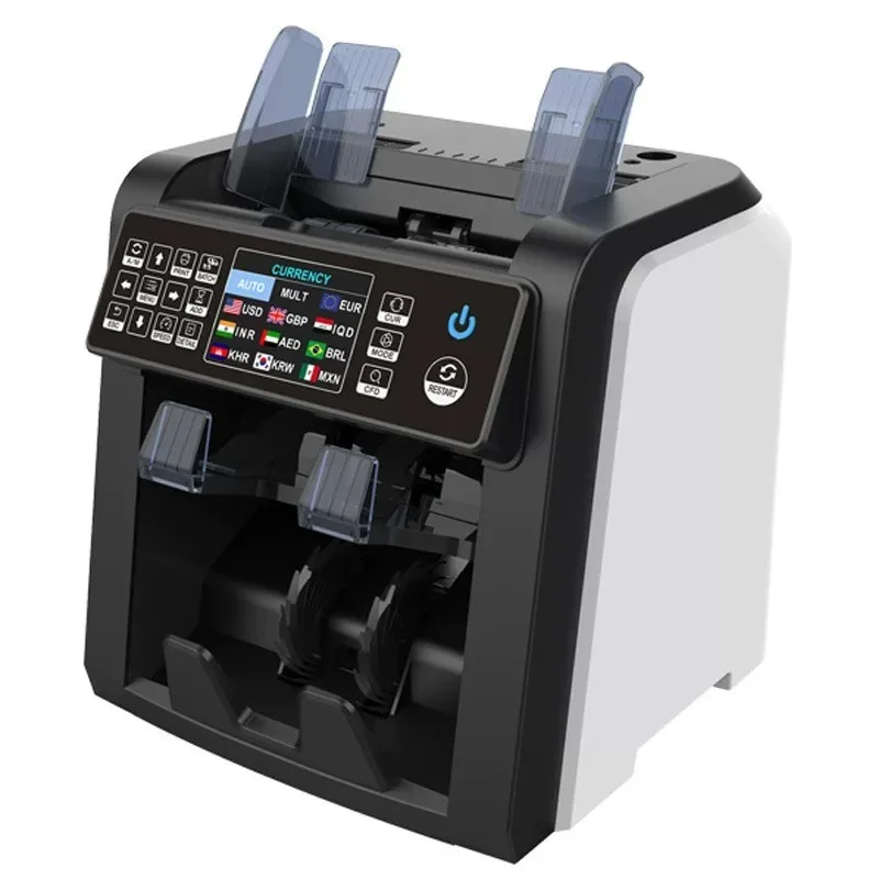 AL-950 Intelligent Mixed Money Counter With Fake Bill Detection Health Check Dual Sensor Currency Counting Machine