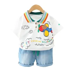 New Summer Baby Girls Clothes Suit Children Boys Fashion T-Shirt Shorts 2Pcs/Sets Toddler Casual Cotton Costume Kids Tracksuits