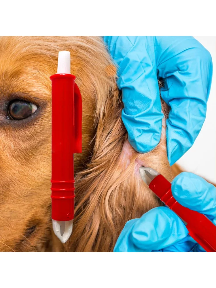 4PCS Tick Removing Tweezers Tongs Hooks Set Pet Tick Remover Tool Set Easy Using Tick Removal Supplies For Cats Dogs Pets Horses
