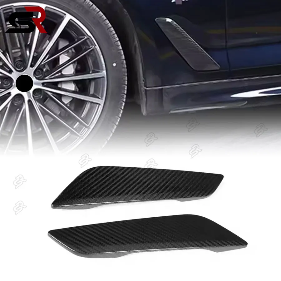 

For BMW 5 Series G30 G38 2017-2019 Carbon Fiber Side Fenders Splitter Vents Trim Covers Car Styling Auto Accessories