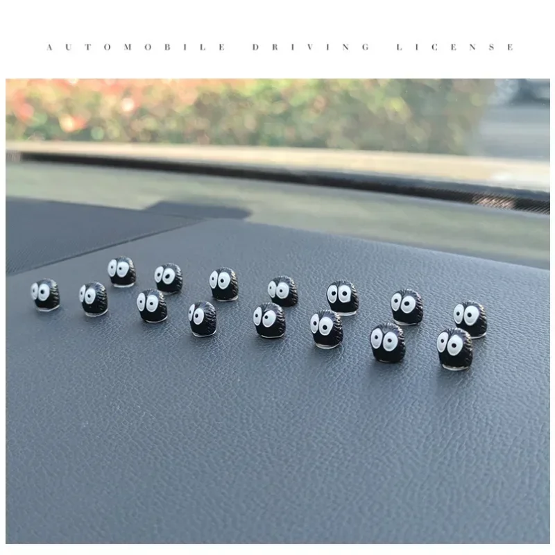 Cute Black Elf Car Interior Decoration 5/10/40PCS Funny Auto Center Console Rearview Mirror Ornaments For Car Elves Accessories