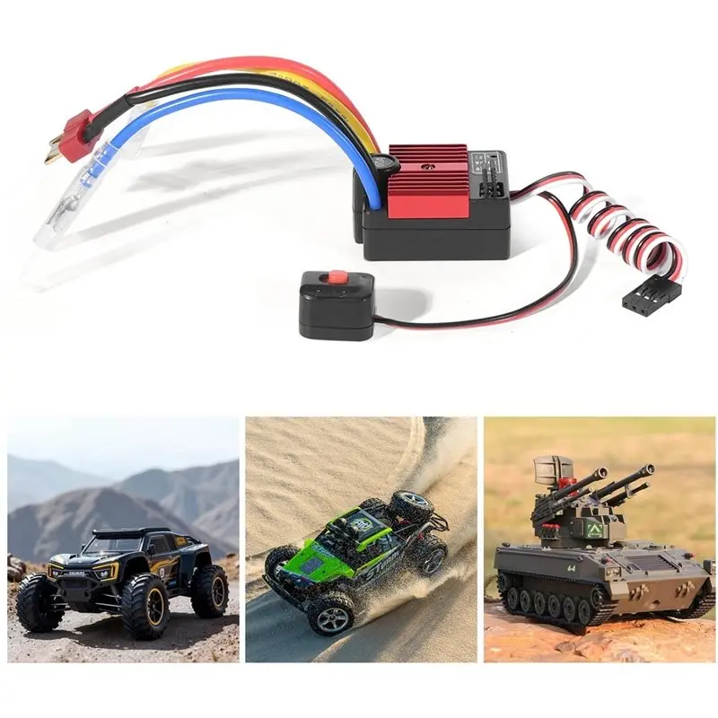 BEDW-HG1060 Waterproof 60A Brushed ESC 3A/6V BEC For 550 540 Motor 1:10 RC Crawler Truck Car Parts