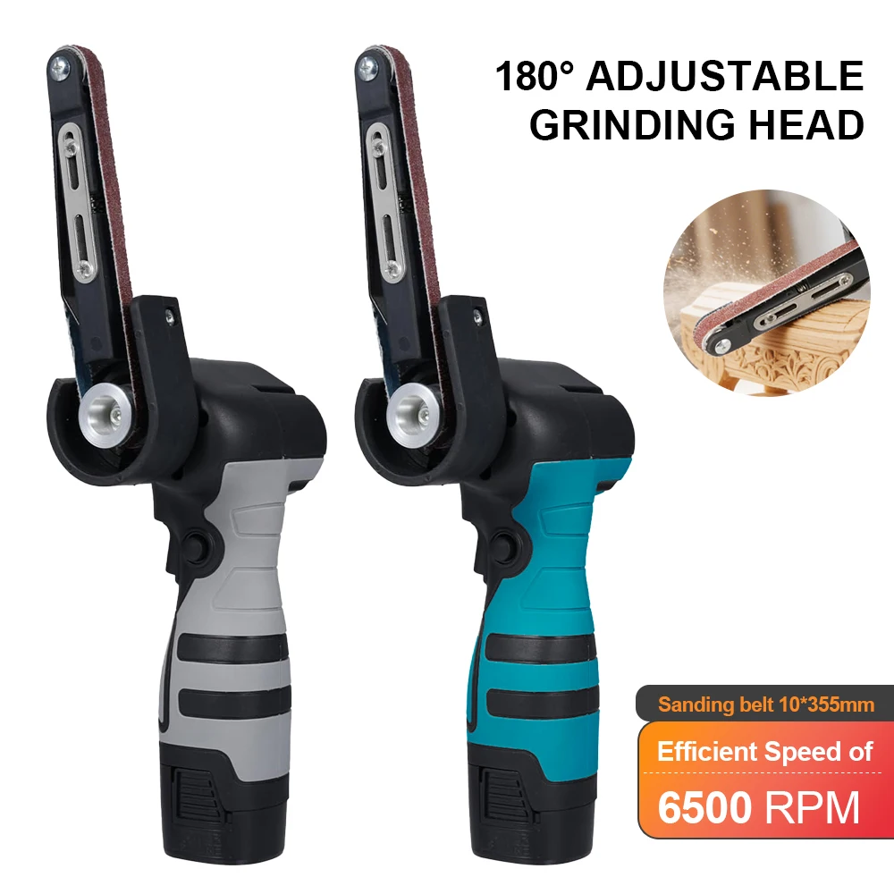 Portable Handheld Mini Polisher Cordless Belt Sander Angle Grinder for DIY Projects, Car Detailing & Household Repairs