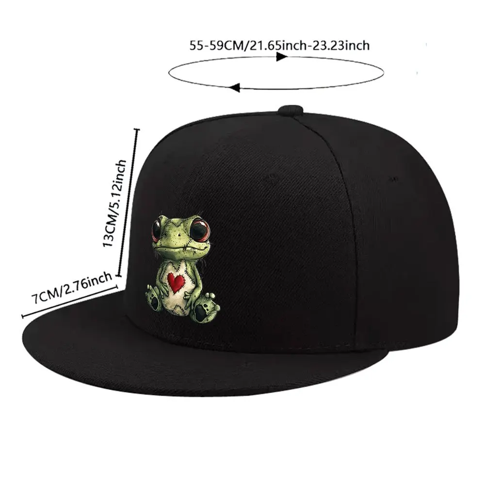 1pc Portable Commuter Daily Carry Baseball Cap, Men's Sports Hat with Stitched Frog Print, Multiple Colors Available