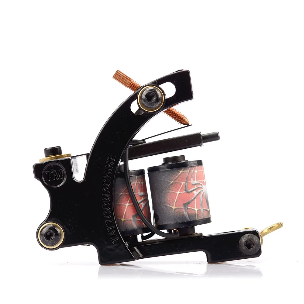 

8/10 Wraps Coils Tattoo Machine Tattoo Gun for Liner and Shader Black Red Color Tattoo Machine Gun Tattoo Supplies for Beginner