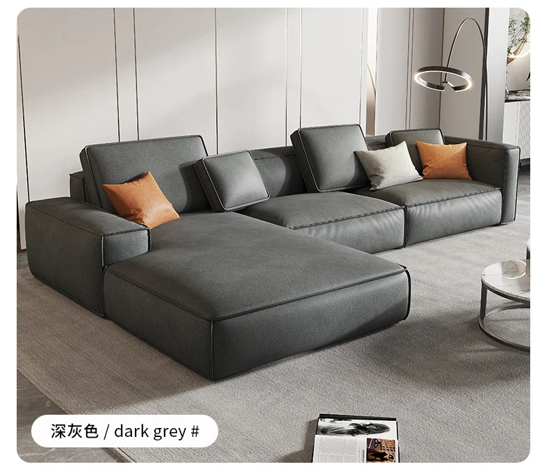 

Latex wash free technology cloth sofa size family living room light luxury modern northern Europe