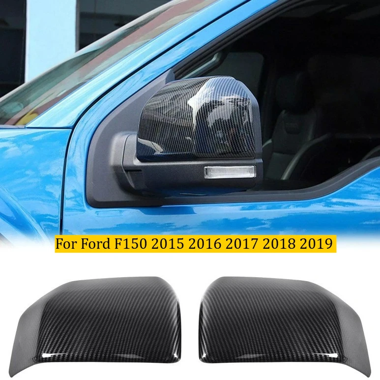 

For Ford F150 2015 2016 2017 2018 2019 carbon fiber rearview mirror cover reversing mirror cover modification decoration