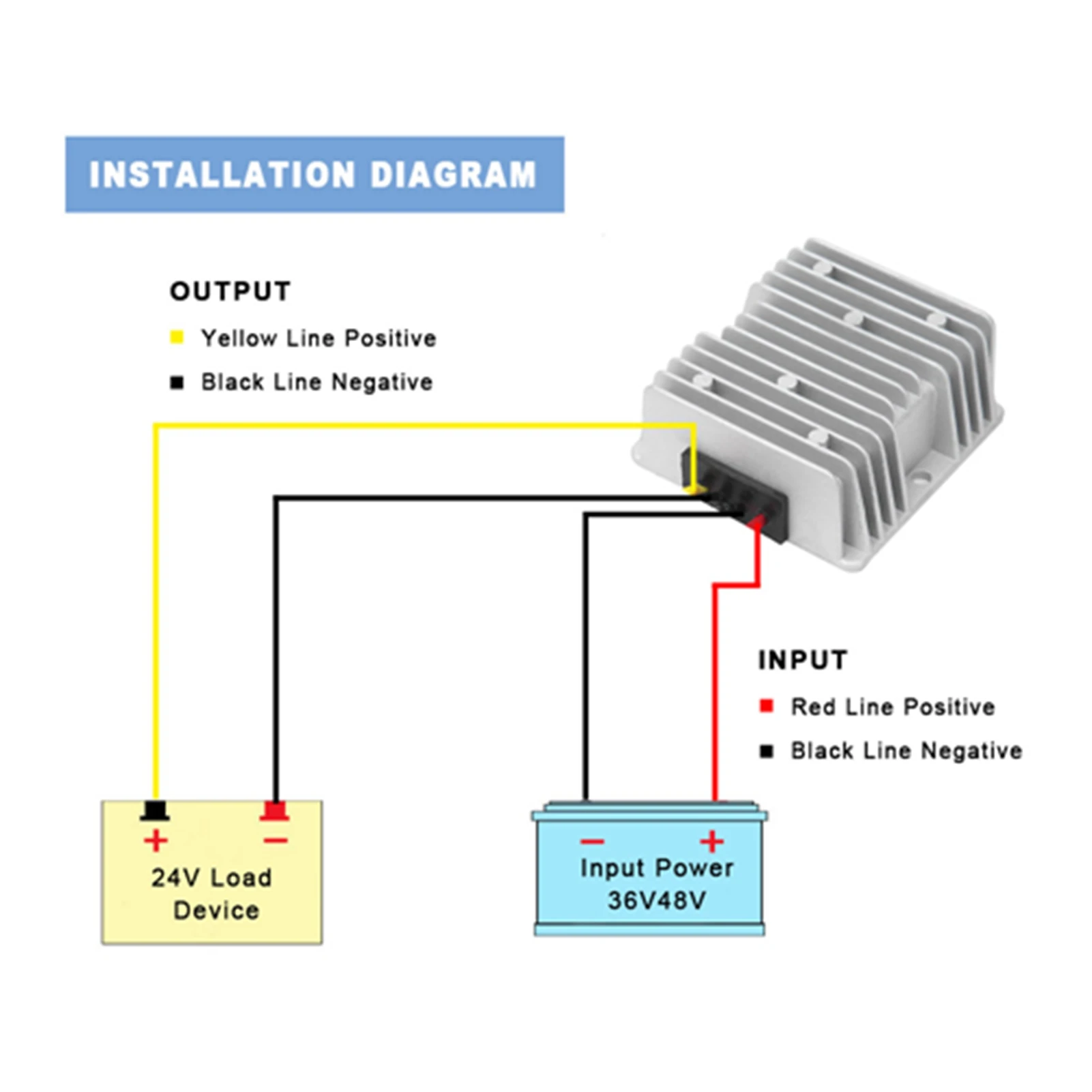 Power Converter DC DC Buck Module Voltage Reducer converter 36/48V to 24V 20A 480W Power Regulator