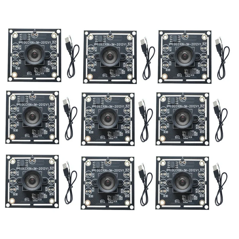 

ABAC-9PCS 100 Degree Camera Module 1MP OV9732 1280X720 30Fps USB Camera Module Drive Free For Winxp/7/8/10 With 60Cm Cable