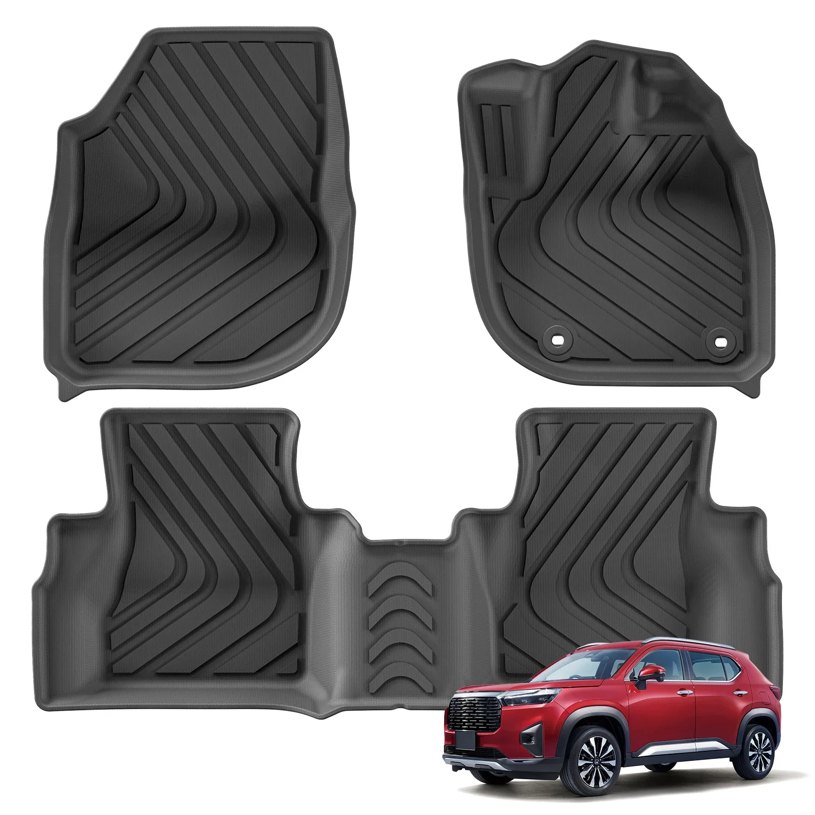 LUCKEASY for Honda WR-V WRV 2025 Car Floor Mats TPE Waterproof Wear-resistant Cargo Liner Trunk Mat Right Rudder Car Accessories