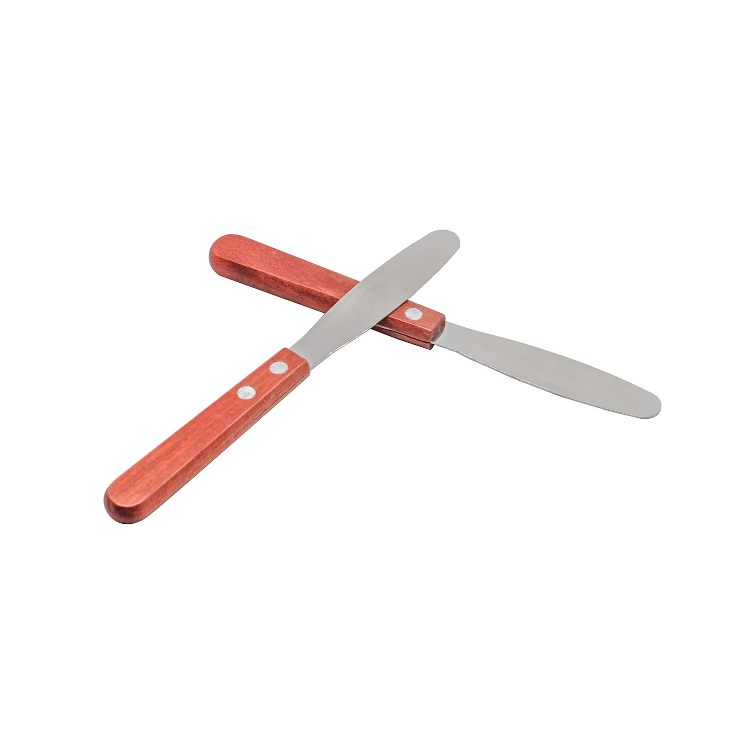 

2PCS Dental Stainless Steel Alginate Mixing Spatula, Wax Knife with Wooden Handle, Dentist Materials & Tools