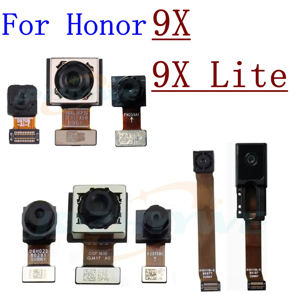 Original For Huawei Honor 9X Lite Front Rear View Back Up Camera Frontal Main Facing Small Camera Module Flex Cable Spare Parts