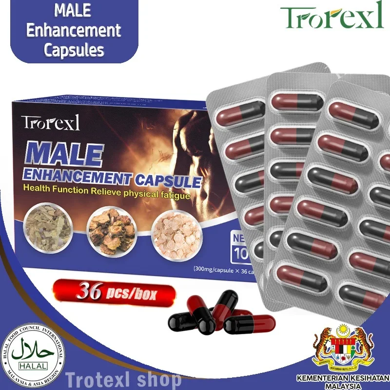 Male Enhancing Supplement with Horny Goat Weed- Muscle Builder Enlargement Pills - Natural Test Booster