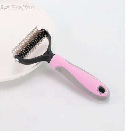 Pets Fur Knot Cutter Dog Grooming Shedding Tools Pet Cat Hair Removal Comb Brush Double sided Pet Products Suppliers