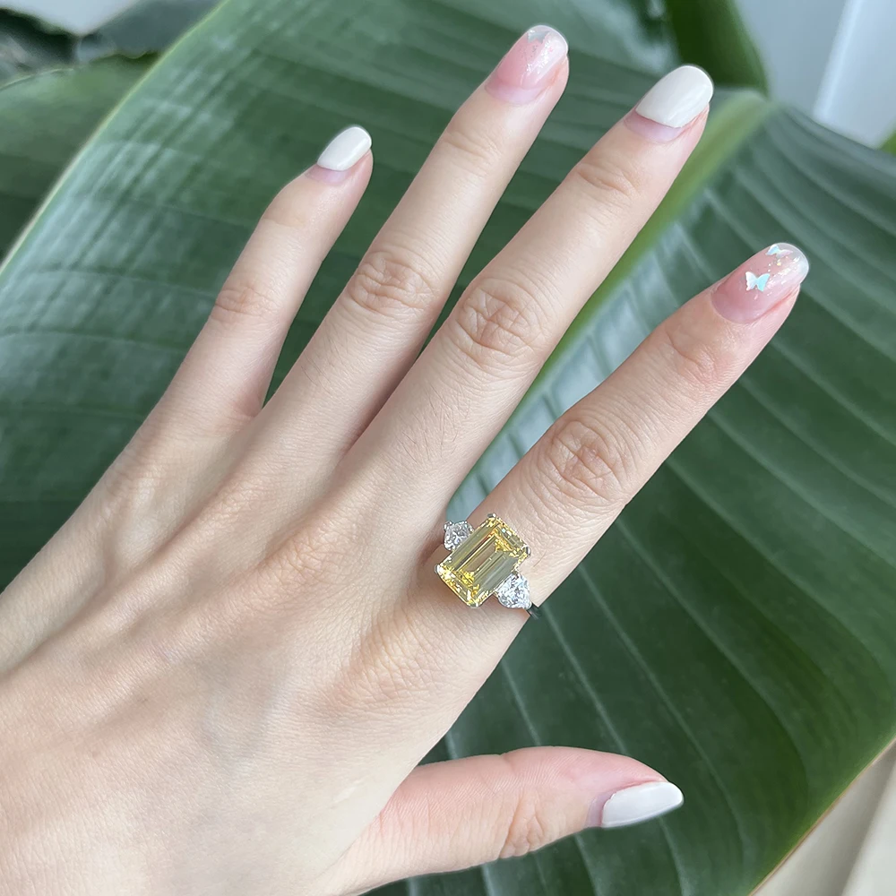 Sparking Alto tenore di carbonio 7 Carati AAAAA + Zircone Anelli di cerimonia nuziale per le donne di Alta qualità In Argento Sterling 925 Del
