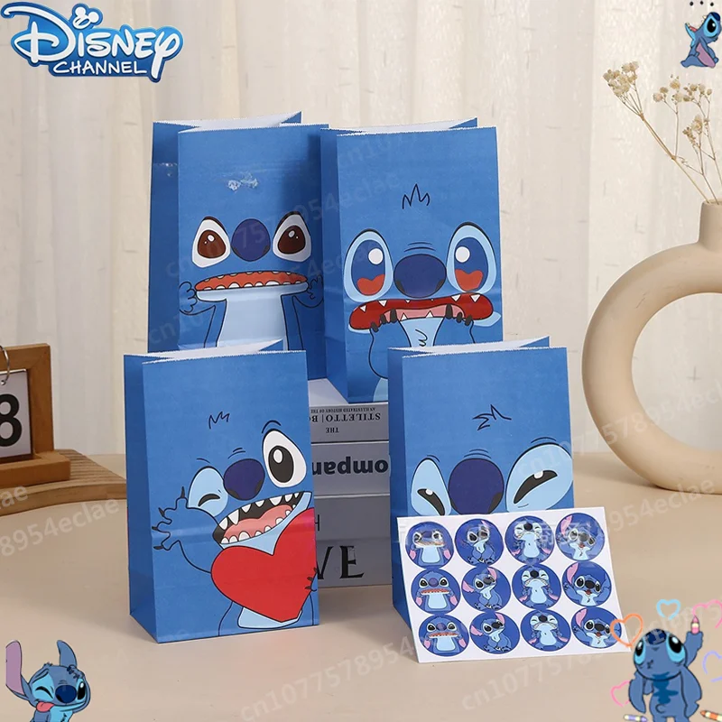 

Disney Stitch Christmas Gift Bag Kawaii Stitch Candy Storage Gift Box Cartoon Animals Carry Kid's Birthday Party Gifts Wholesale