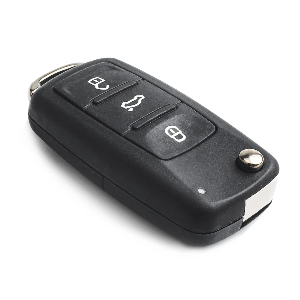 KEYYOU 2/3/4 Buttons Car Flip Folding Remote Key Shell For VW Volkswagen Tiguan Golf Sagitar Polo MK6 Uncut Blade Fob