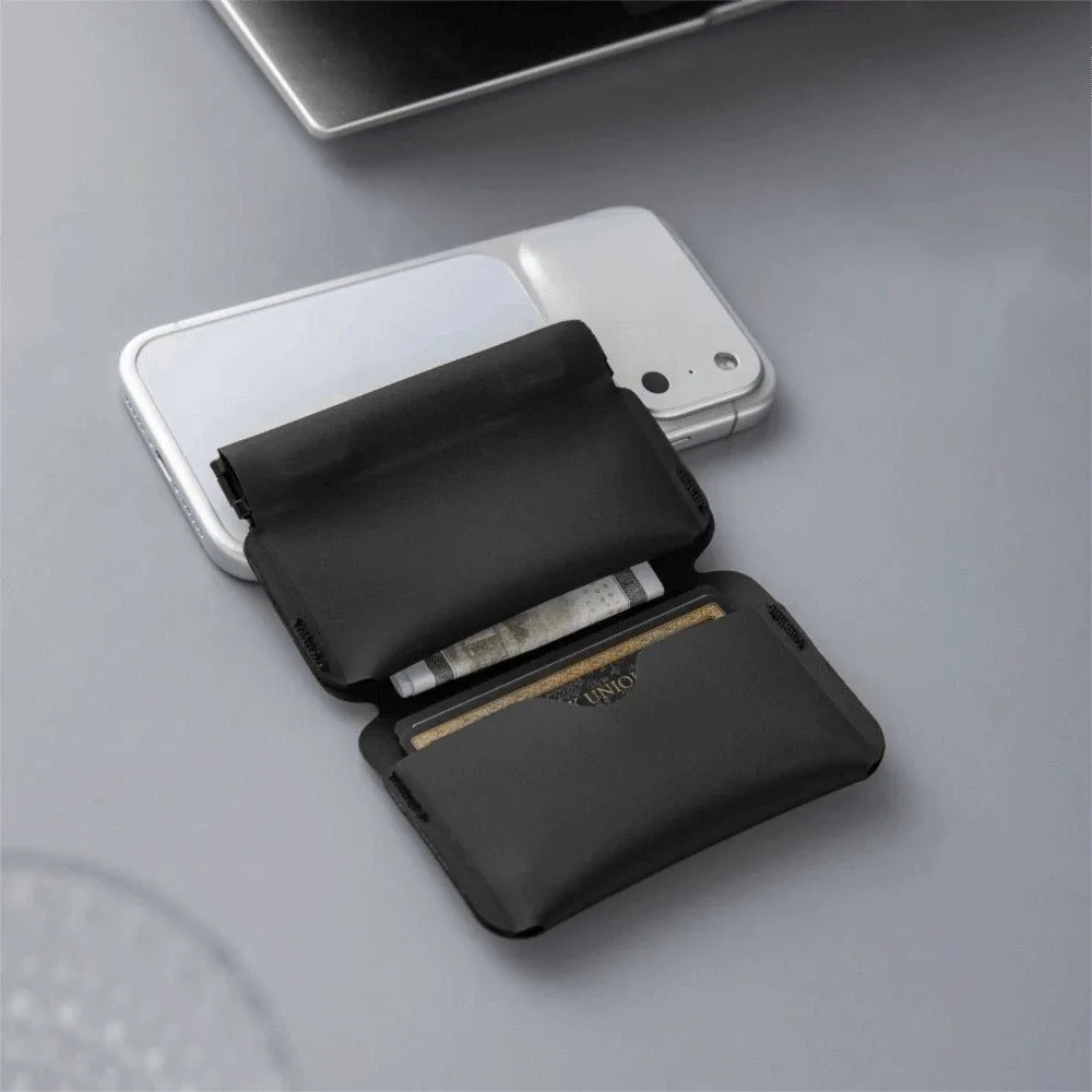 Ultra-Light Mini Folding Wallet Magnetic Buckle Portable Magnetic Coin Purse Multi Slot Compact Design ID Business Card Holder
