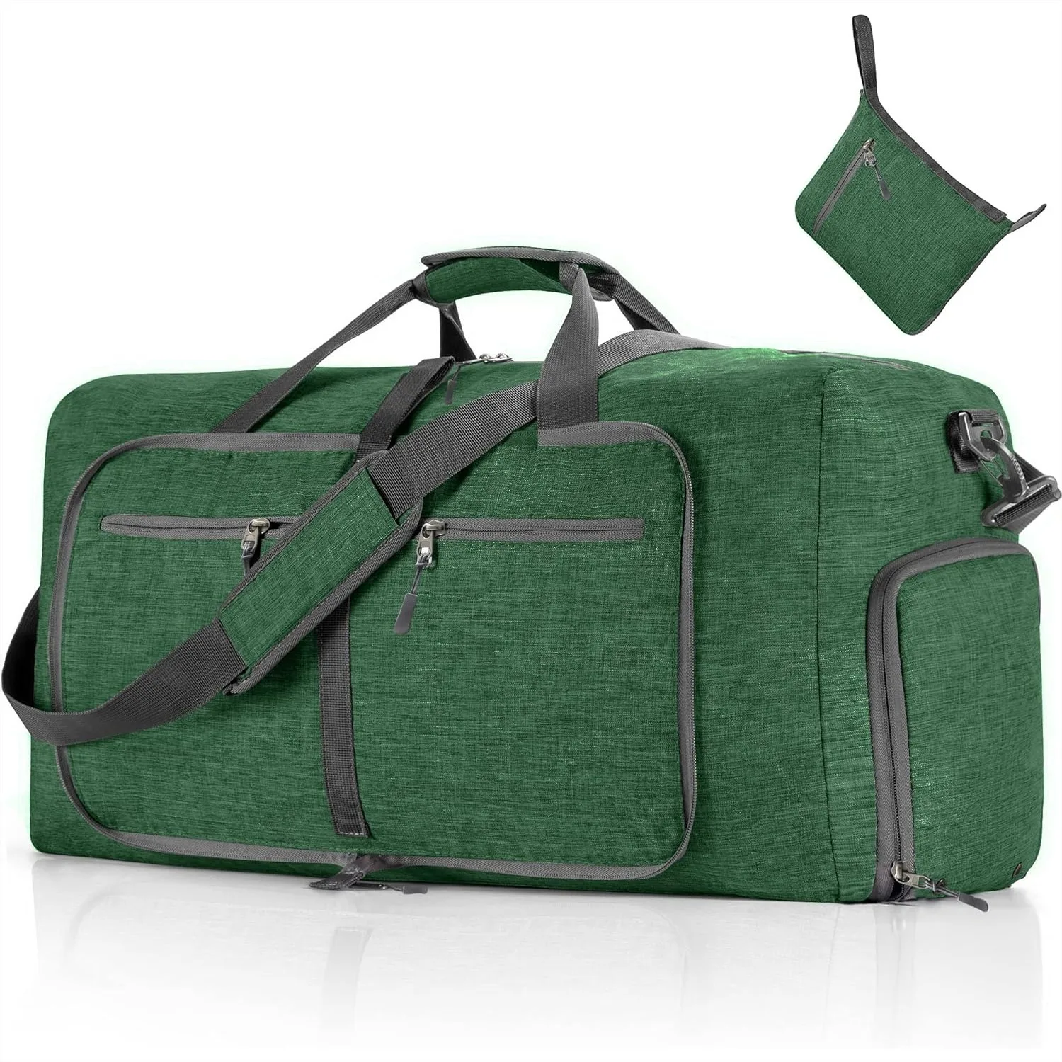 

Foldable Travel Duffle Bag 65L/85L/115L, Lightweight Checked Luggage with Shoe Compartment, Water-Resistant Weekender Overnight
