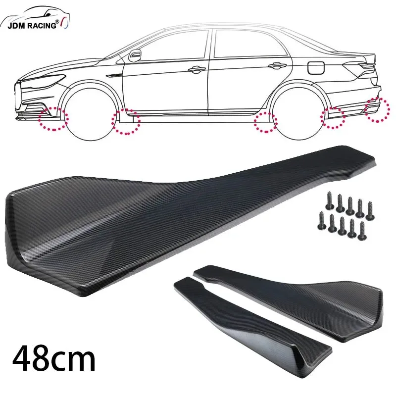 48cm Rear Bumper Splitter Apron Spoiler Side Skirt Extension Lip For Chevrolet Camaro Captiva EQUINOX Car Styling Accessories