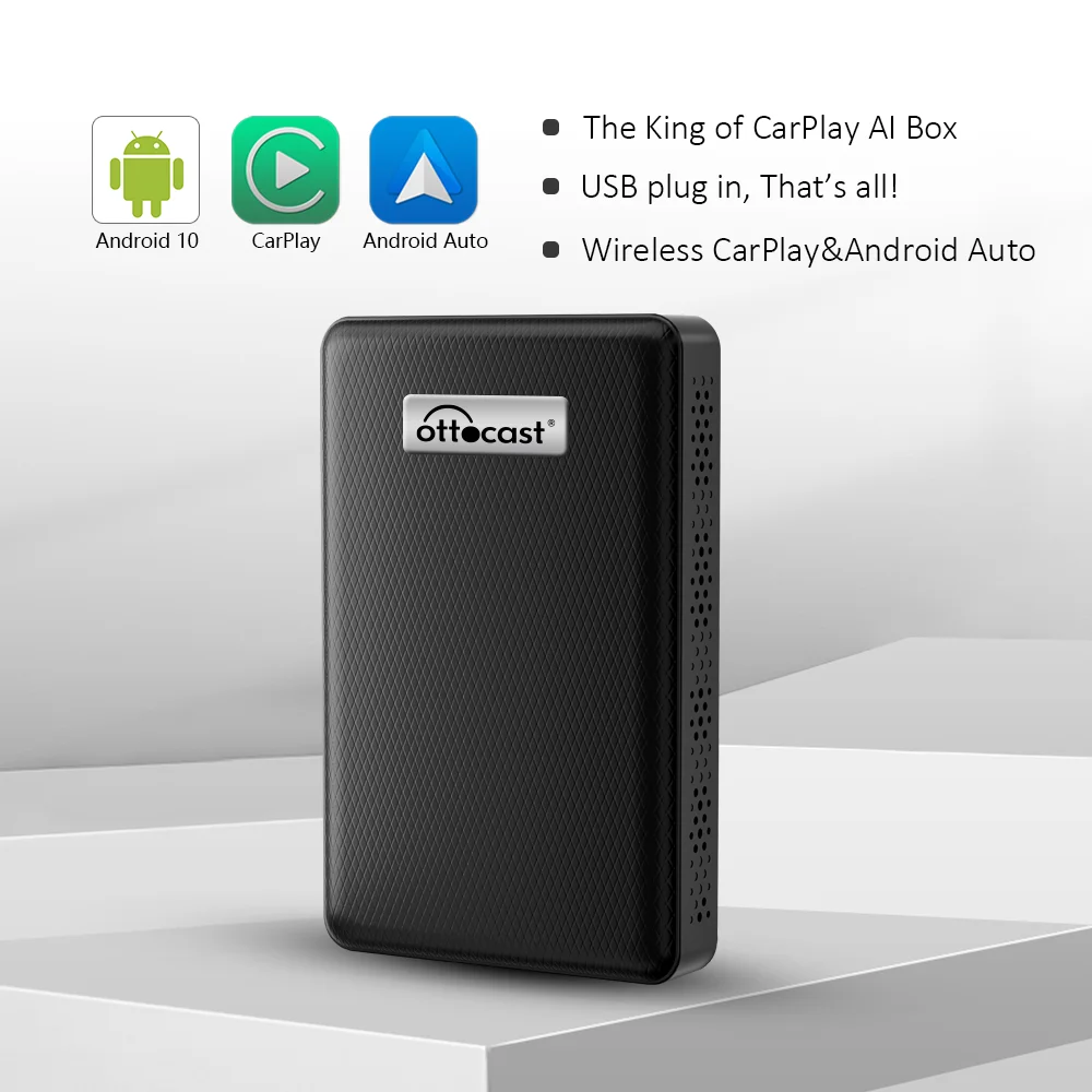 U2 GT TV Box CarPlay Android Auto Wireless Adapter Android 10.0 Smart Systems QCM665 RAM 4GB ROM 64GB Car Play AI Dongle