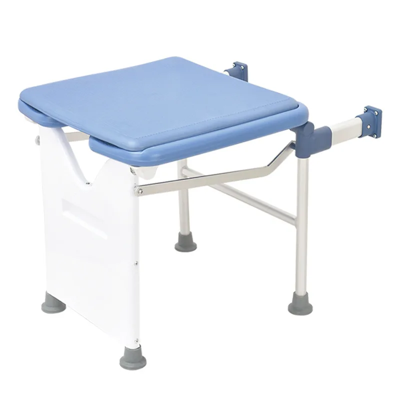 

Bathroom Folding StooL Bench Shower Stool Non-slip Wall Chair Toilet Chairs Elderly Bath Chairs Aluminum Alloy Strong Bearing