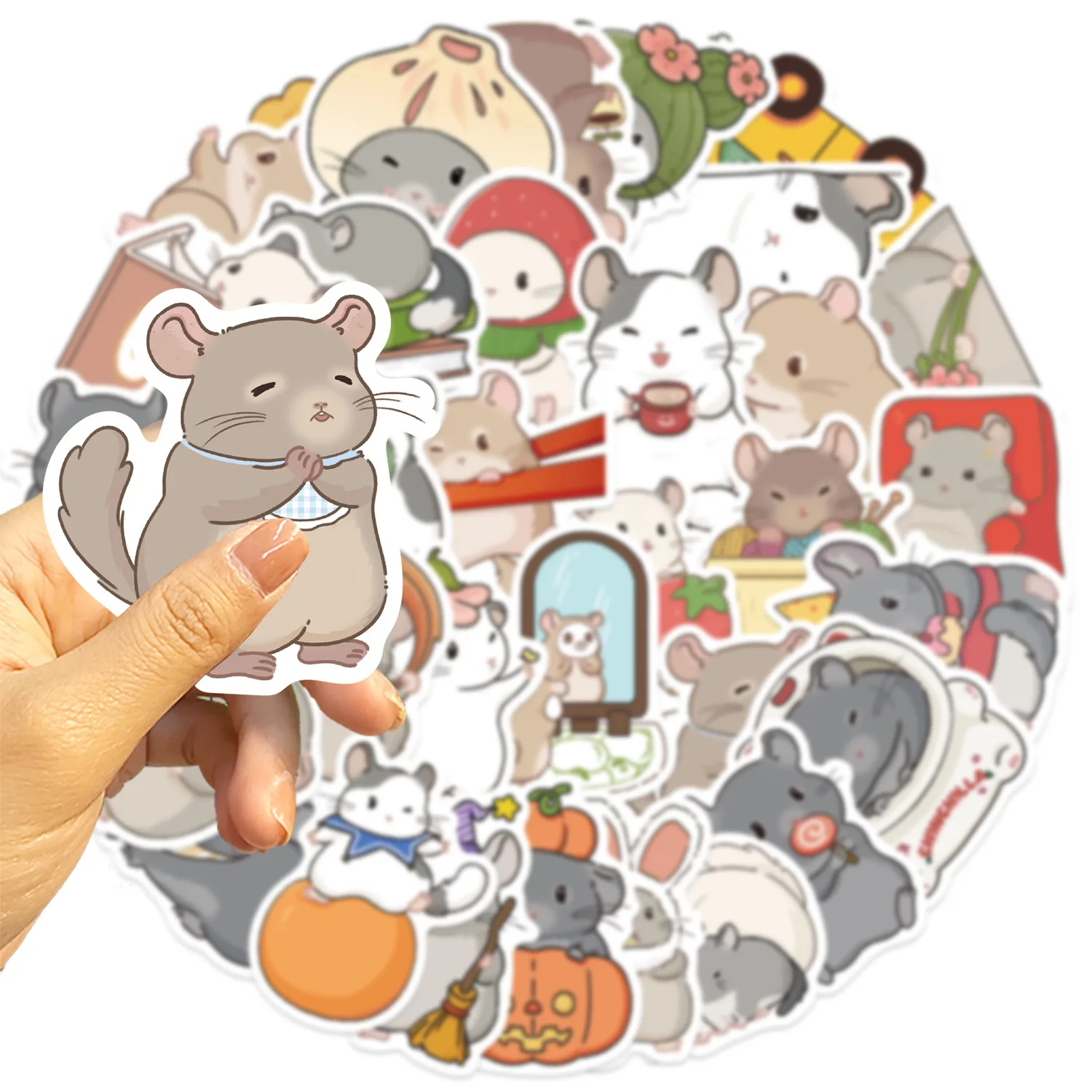 10/30/50PCS Cartoon Leuke Chinchilla Grappige Graffiti Sticker Decoratie Laptop Telefoon Case Gitaar Waterdichte Sticker Kinderen speelgoed Gift