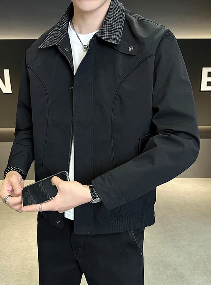 

Повседневная мужская рабочая одежда свободного покроя Jaet, весна-осень 2024, модная универсальная верхняя одежда с воротником из полиэстера, молодежная кинотеатр Sle