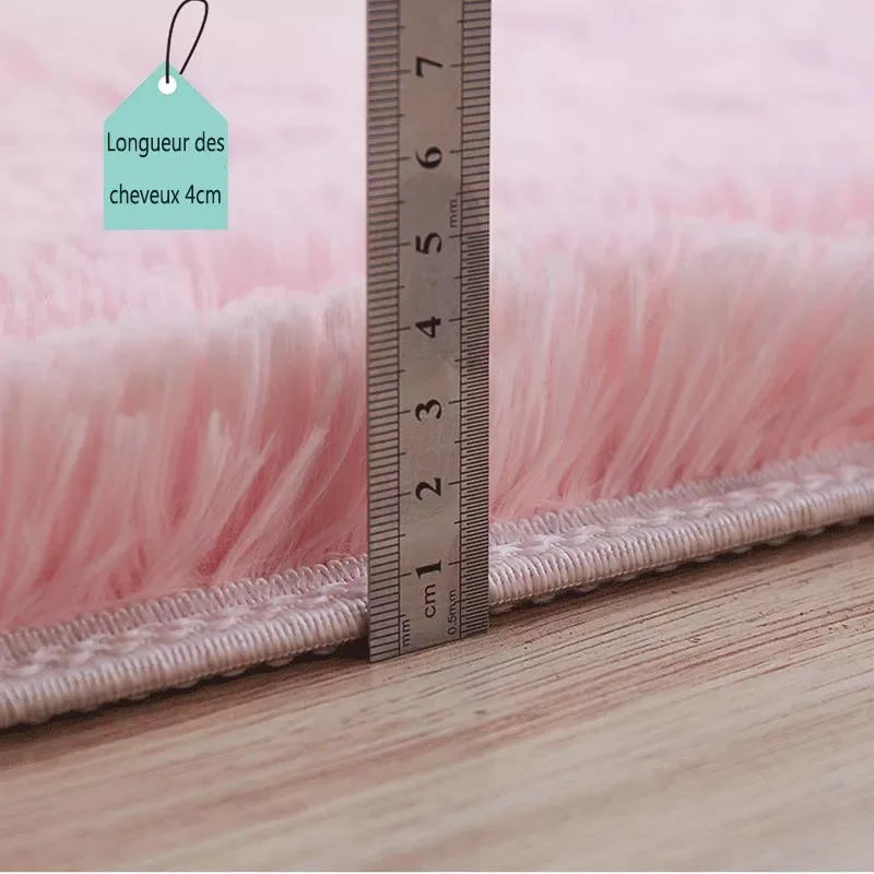 Graue Batik-Shaggy-Teppiche Ultra Weiche Rutschfeste Plüsch-Teppiche Schlafzimmer Wohnzimmer Kinderzimmer Große Größe Wohndekor Bodenmatten – Detail 23