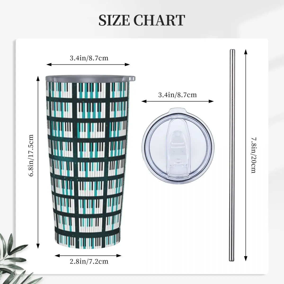 Music Basic Guitar Chord Theory Chart Piano Stainless Steel Tumbler Vacuum Insulated Mug Thermal Cold Cup Straws With Lid 20oz