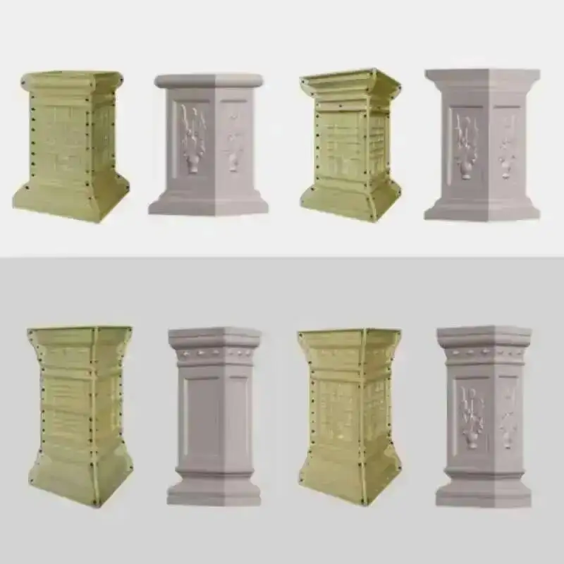 

Square Column Mold Roman Column Pier Plastic Model Balcony Outdoor Garden Villa Gate Self-made Concrete Pier Mold Template