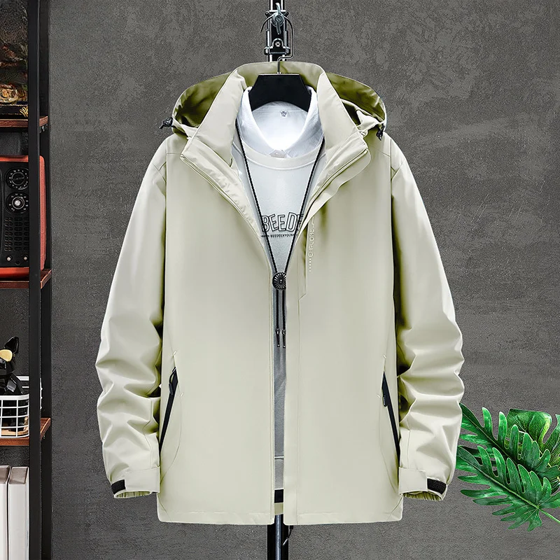 Men's Waterproof stormcoat Autumn New Multicolor Wear-resistant Hooded Windbreaker Women's Camping Running Fishing Sport Jacket