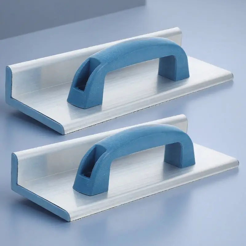 2pcs Corner Sandpaper Holder Hand Grip Sand Paper Frame Grinding Tool For Walls Drywall Wood Self-Adhesive Sanding Block