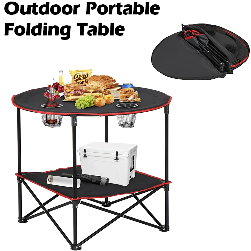 

Camping Folding Table Lightweight 1680D Oxford Roll-Up Table Portable Aluminum Alloy Tourist Tables for Outdoor Picnic