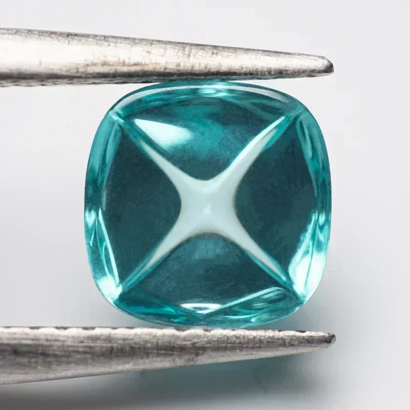 

Lab Grown Paraiba VVS1 Sugar Tower Shape Gemstone Charms Beads for DIY Jewelry Making Rings Earrings Selectable AGL Certificate
