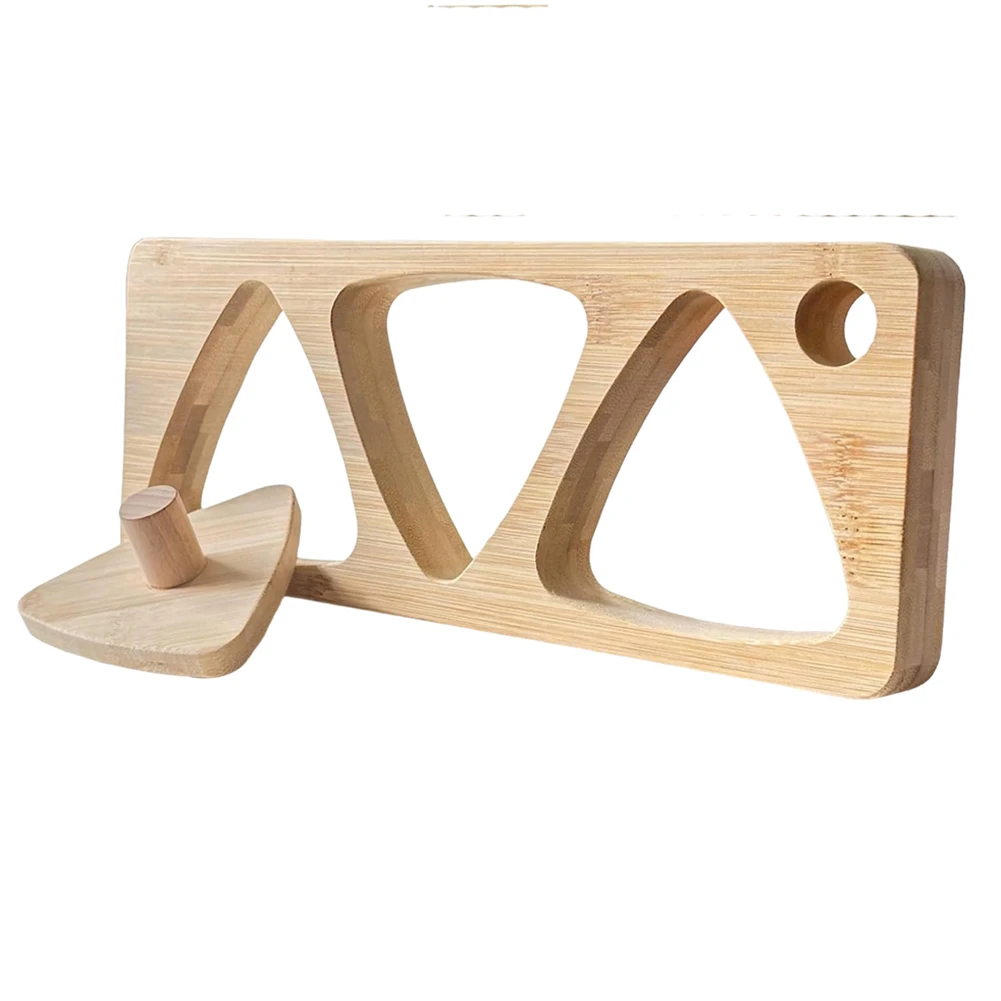 HITL Bamboo Rice Ball Mold Set, Come with Press Plate Triangle Sushi Mold for Japanese. Musubi Wooden Classic Maker Kids