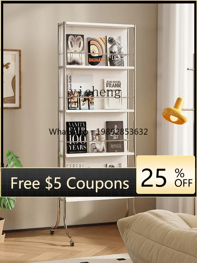 hidden movable full-body full-length mirror bookshelf storage bedroom living room bookshelf storage creativity