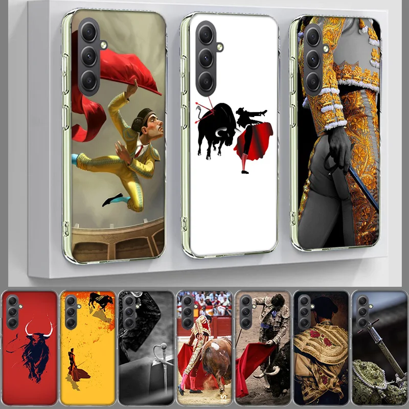 Bullfight Bull Fighter Cover For Samsung A54 A34 A24 A14 A53 A33 A23 A13 A52S A32 A22 A12 Phone Galaxy A03 A04 A02S A42 A73 TPU