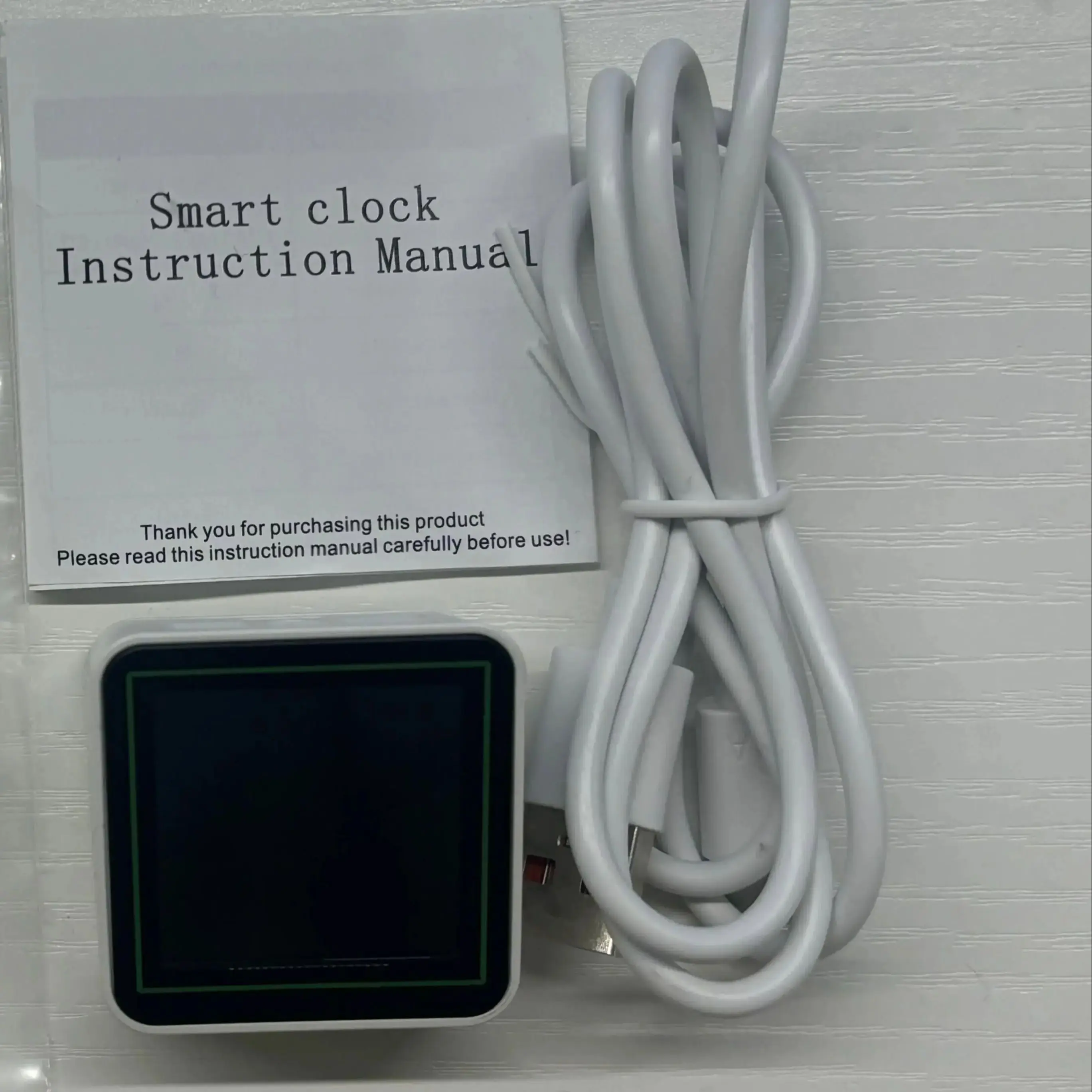 

Smart Wifi Weather Station Display Weather Temperature Humidity Time Alarm Clock Desktop Electronic Clock Type-C Min Clock DC 5V