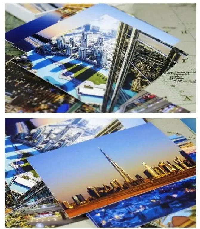 30 ورقة بطاقات بريدية للمناظر الطبيعية في دبي يمكن إرسالها بطاقة تهنئة ورغبة بطاقة رسالة فنية كهدية تزيين مجلة ذاتية الصنع