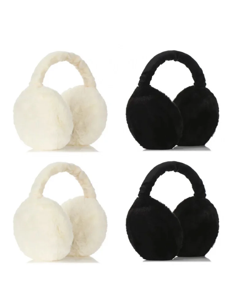AliExpress 1/2/4pcs Outdoor cold protection earmuffs ear cover soft plush ear warmer winter warm for women men fashion solid color earflap